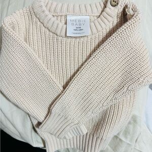 Mebie Baby Cream Knit Sweater